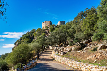 Castle of the Monfrague National Park, Caceres in Extremadura Spain