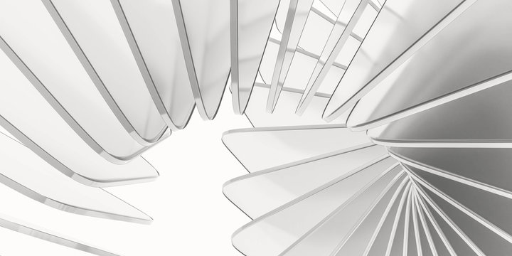 abstract white transparent glas squares forming a ring structure illustration 3d render illustration