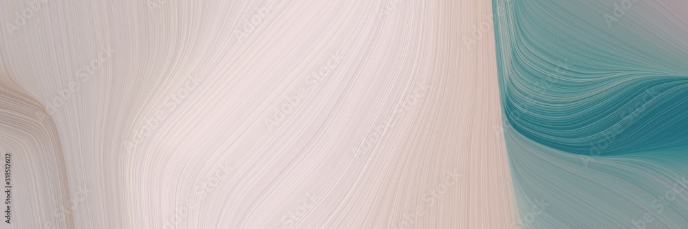 Aufkleber surreal banner design with pastel gray, teal blue and light slate gray colors. dynamic curved lines 