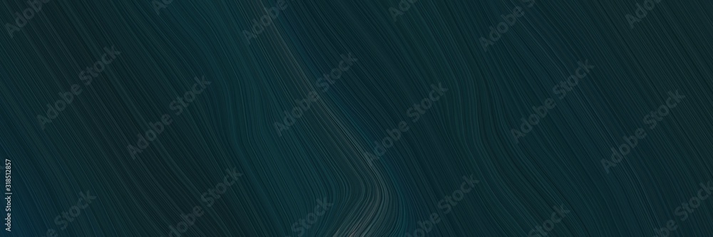 Poster colorful banner design with very dark blue, dark slate gray and dim gray colors. dynamic curved lines with fluid flowing waves and curves