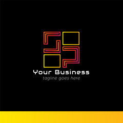 SP Monogram Logo Yellow Red