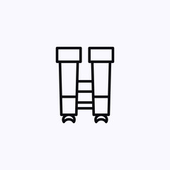 Binoculars icon isolated on white background