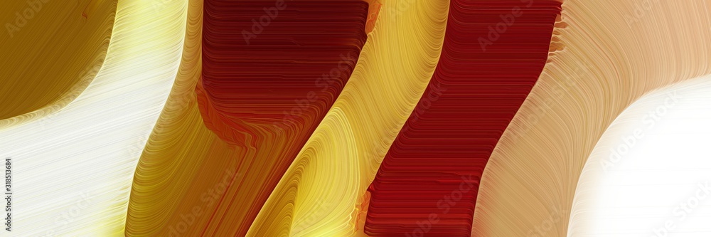 Poster moving banner with peru, bronze and beige colors. dynamic curved lines with fluid flowing waves and curves