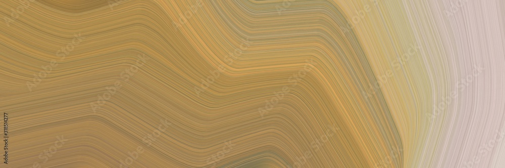 Poster moving banner with peru, silver and tan colors. dynamic curved lines with fluid flowing waves and curves