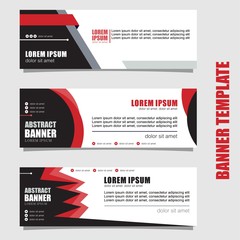 set 3 of abstract web banner templates. Modern design. Vector design inspiration.