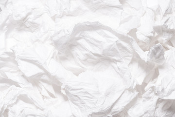 Torn crumpled white paper textured background