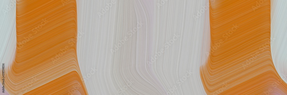 Aufkleber moving designed horizontal banner with coffee, silver and dark khaki colors. dynamic curved lines wi