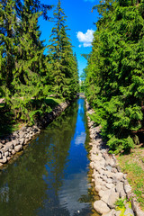 Fish channel in the Catherine Park in Tsarskoye Selo, Pushkin, Russia