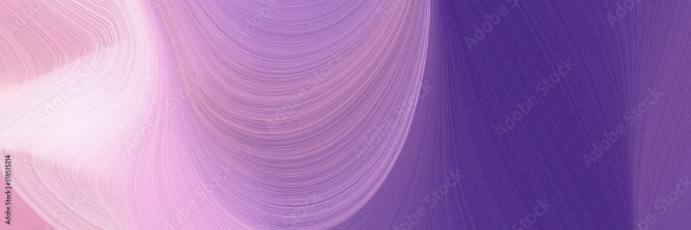 Poster flowing horizontal banner with dark slate blue, pastel pink and plum colors. dynamic curved lines with fluid flowing waves and curves