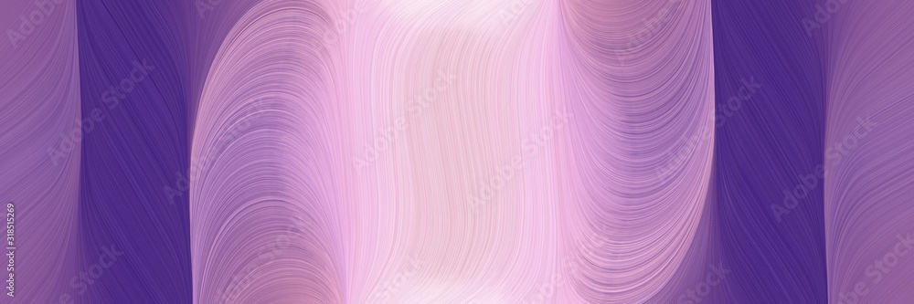 Aufkleber moving horizontal header with dark slate blue, plum and pastel pink colors. dynamic curved lines with fluid flowing waves and curves