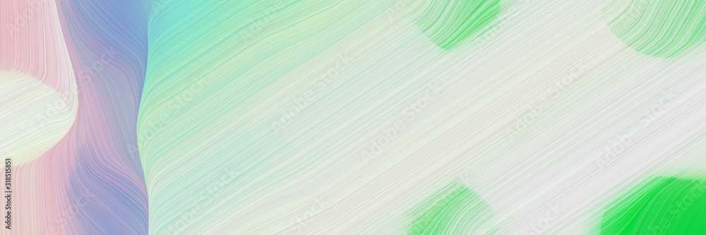 Poster moving header with light gray, lime green and pastel blue colors. dynamic curved lines with fluid fl