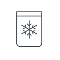 Thin line icon beverages and food industry, cooling, refrigeration