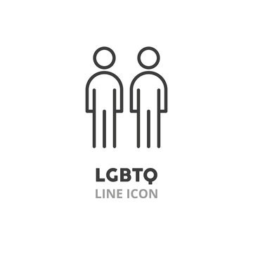  LGBTQ  symbol  line icon. Vector illustration symbol elements for web design..