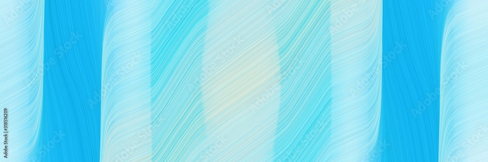 Aufkleber surreal designed horizontal header with pale turquoise, deep sky blue and medium turquoise colors. d
