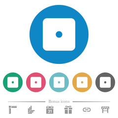 Fototapeta premium Domino one flat round icons