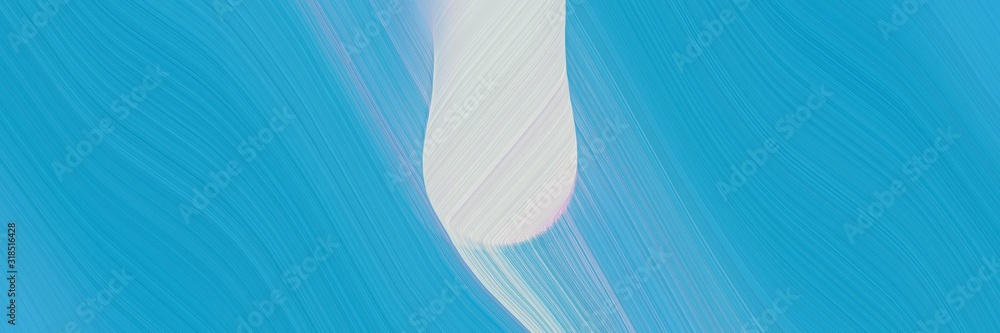 Poster colorful header with light sea green, light gray and corn flower blue colors. dynamic curved lines w