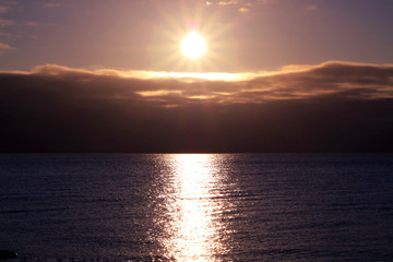 sunset over the sea