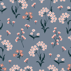 Seamless print with small wildflowers. - 318519225