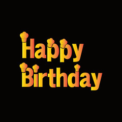 Happy Birthday with Cake Font