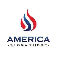 Fototapeta premium Fire flames, fire Logo, Gas and Oil Logo