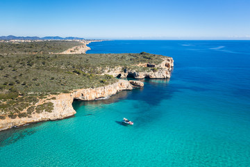 The Cala Varques lagoon in Mallorca