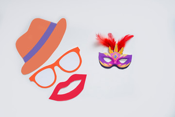 Carnival mask on white background 