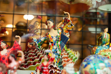 Traditional Barcelona souvenirs - mosaic figures