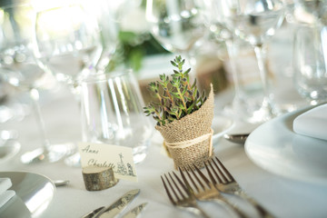 Décoration de table de mariage
