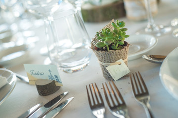 Décoration de table de mariage