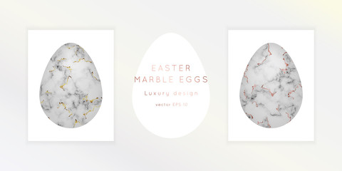 Easter Egg Marble and  Gold vector