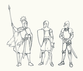 Knight. Vector drawing