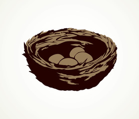 Nest. Vector drawing