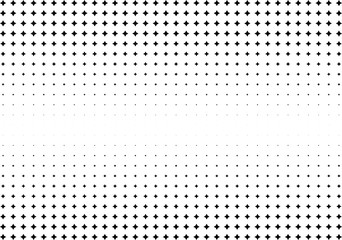 Abstract halftone dotted background. Monochrome pattern with stars.  Vector modern futuristic texture for posters, sites, business cards, postcards, labels and stickers. Design mock-up layout.