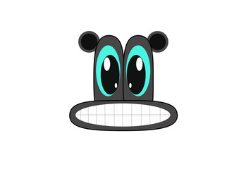 Monkey head illustration design isolated on white background