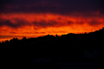 dusk sky with very bright colors