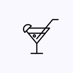 Cocktail icon isolated on white background