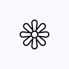 Flower icon isolated on white background