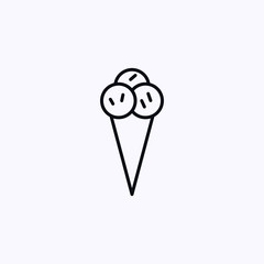 Ice cream icon isolated on white background
