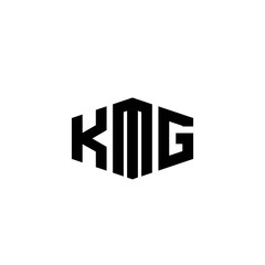 Initial KMG hexagon logo template vector