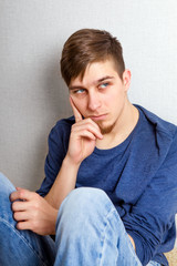 Pensive Young Man
