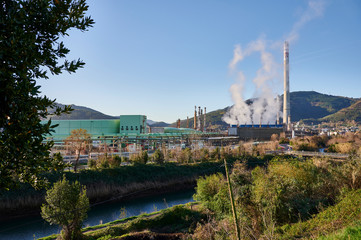 Oil Refinery, Petronor, San Julian de Muzkiz, Biscay, Basque Country, Euskadi, Euskal Herria,...