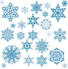 Beautiful snowflakes to decorate the new year