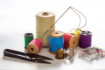 The concept of sewing accessories