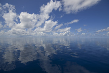 Reflections from the sky in the Maldives.