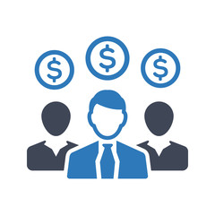 Business investor icon