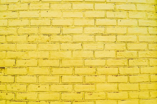 Yellow brick wall in New York