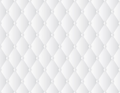 Vector seamless texture decorative upholstery soft gloss quilted background. Luxury template with gold thread. White background.