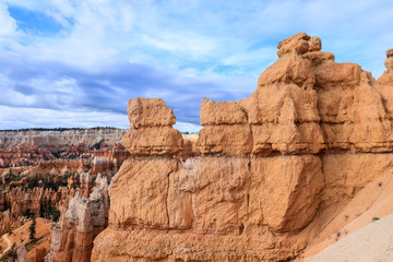 Fototapeta premium Amazing View to the Geological Structures called hoodoos in the Bryce Canyon National Park, USA