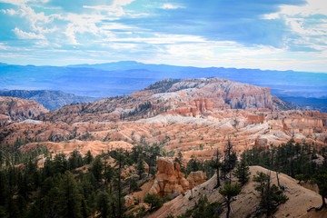Panoramic View to the Nature of the Bryce Canyon National Park, USA
