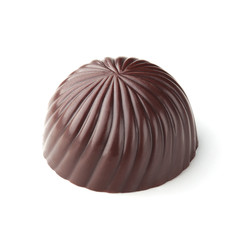 Chocolate candy isolated on white